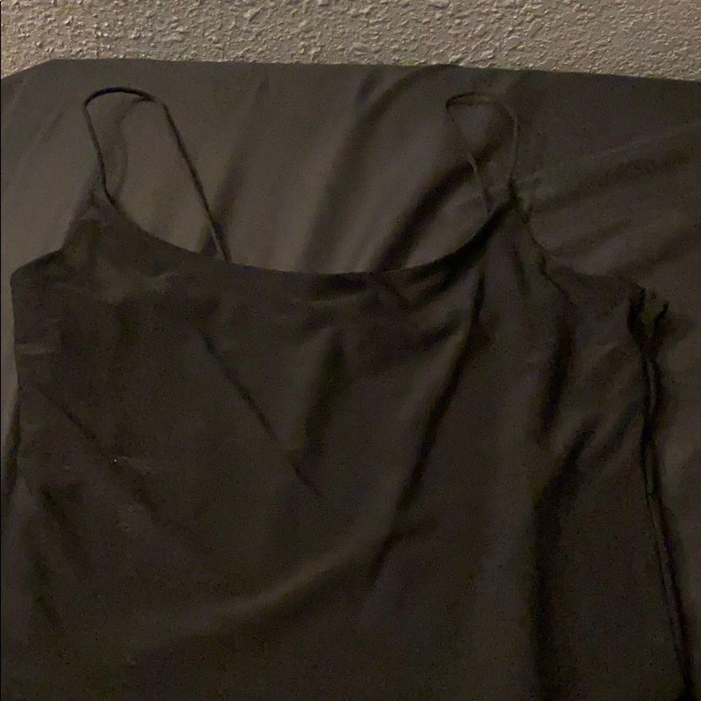 Black dressy top (cropped)